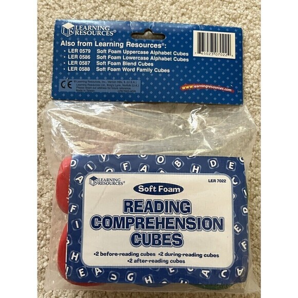 Learning Resources Reading Comprehension Cubes Homeschool Soft Foam Classroom - Picture 2 of 4